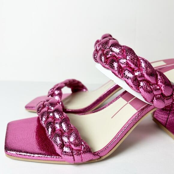 DOLCE VITA PAILEY RHINESTONE MAGENTA PINK SHINY WOMEN HEELS SIZE 8 NEW WITH BOX - Picture 6 of 6